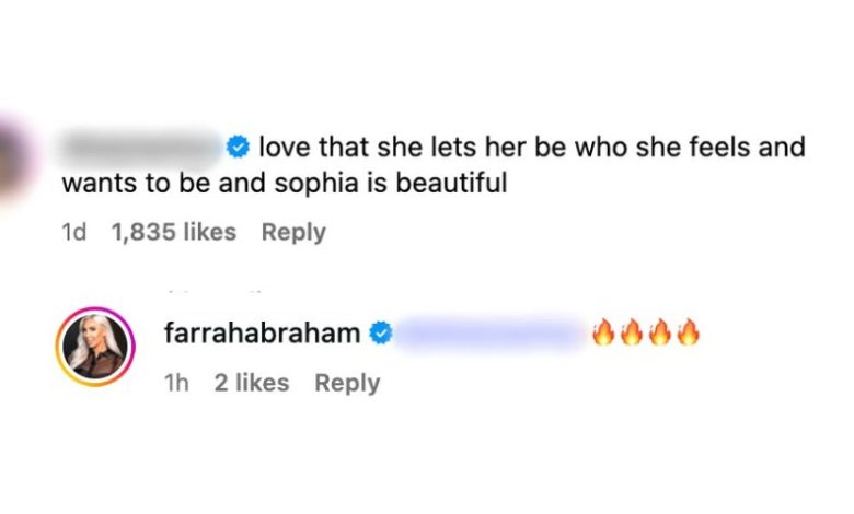 Farrah Abraham bereaksi terhadap penggemar yang memujinya setelah putri debut tampilan berani Farrah Abraham bereaksi terhadap penggemar yang memujinya setelah putri debut tampilan berani