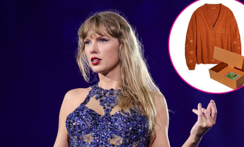Taylor Swift melepaskan oranye gemerlapnya cardigan 'The Life of a Showgirl' Cardigan Taylor Swift melepaskan oranye gemerlapnya cardigan 'The Life of a Showgirl' Cardigan