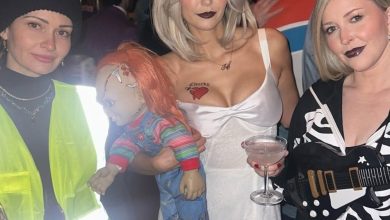 Nina Dobrev Tampak Mengolok-olok Shaun White Split Dengan Kostum Halloween